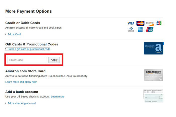 وارد کردن Claim Code کیفت کارت Amazon
