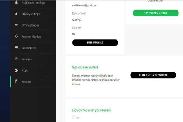 مراحل ردیم کد گیفت کارت spotify