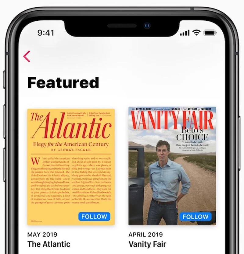 فالو کردن یک مجله در Apple News+