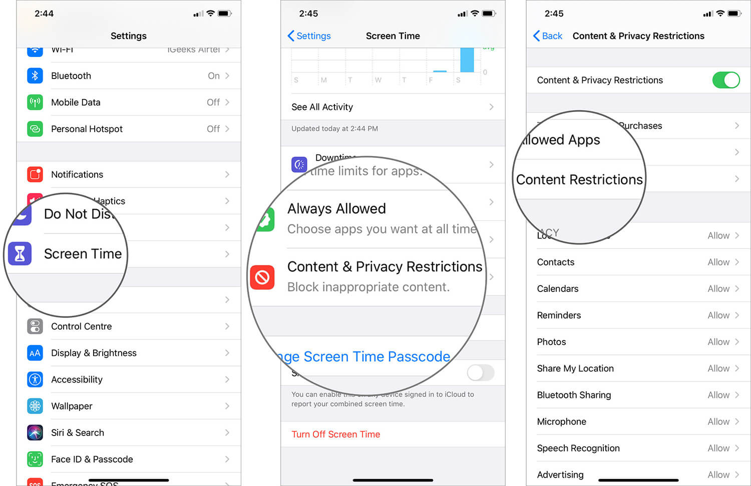 استفاده از Screen Time در آیفون و آیپد به منظور کنترل والدین برای اپل آرکید