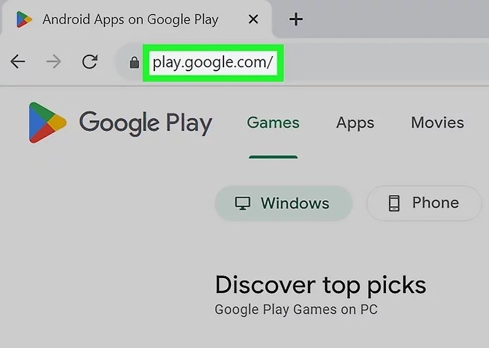 در رایانه خود به Play Store بروید