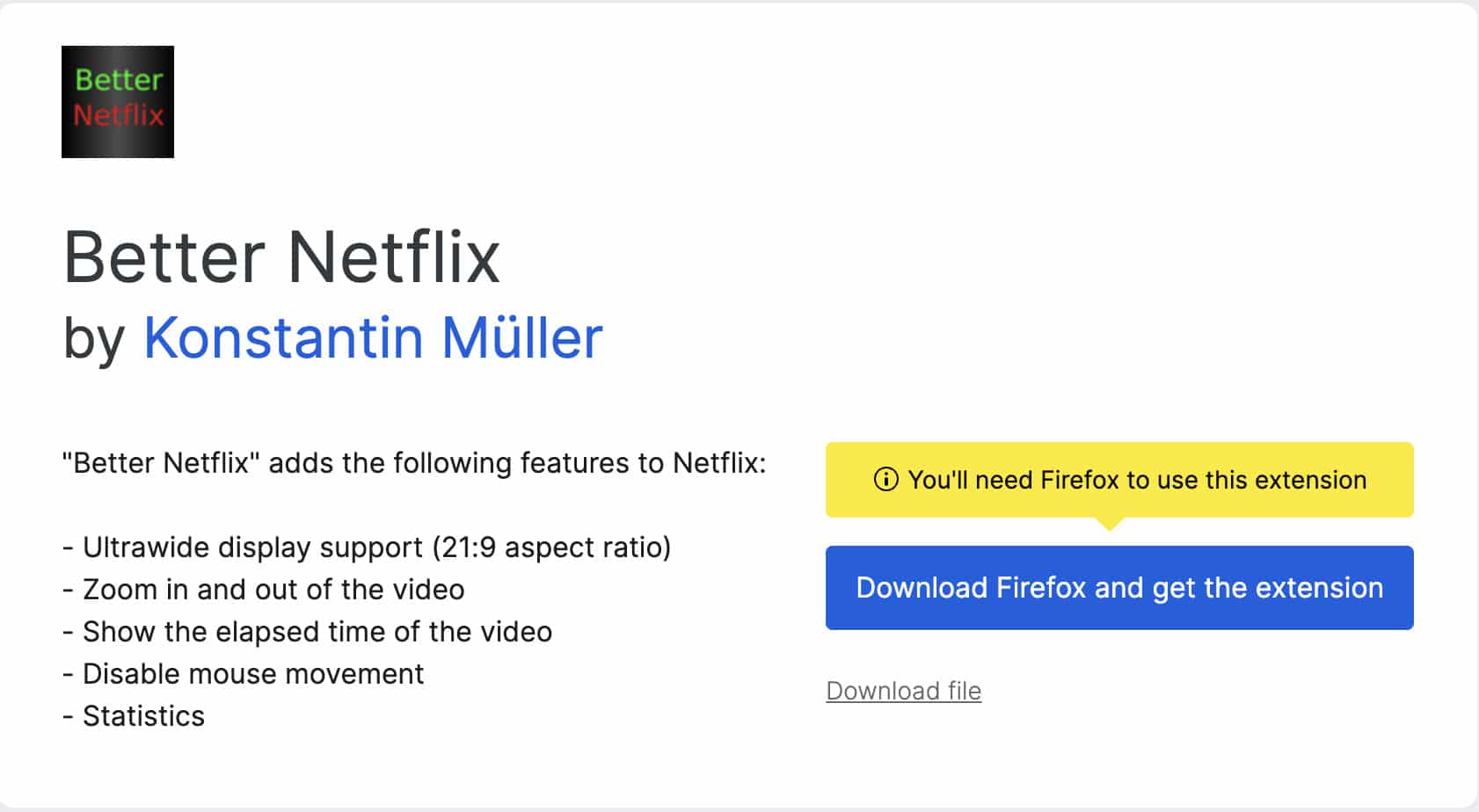 Better Netflix – قابلیت بزرگنمایی در نتفلیکس